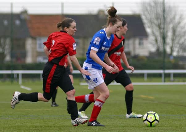 Two-goal forward Samantha Quayle on the attack for Pompey Ladies