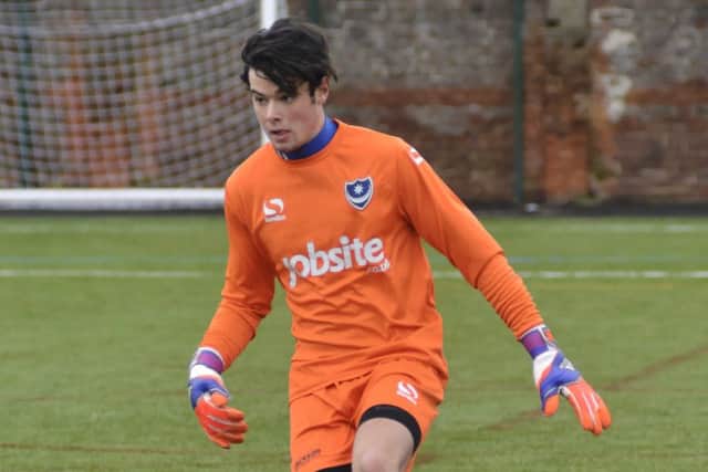 Pompey Academy goalkeeper Nick Hall    Picture: Neil Marshall