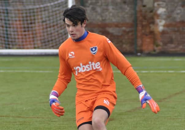 Pompey Academy goalkeeper Nick Hall    Picture: Neil Marshall