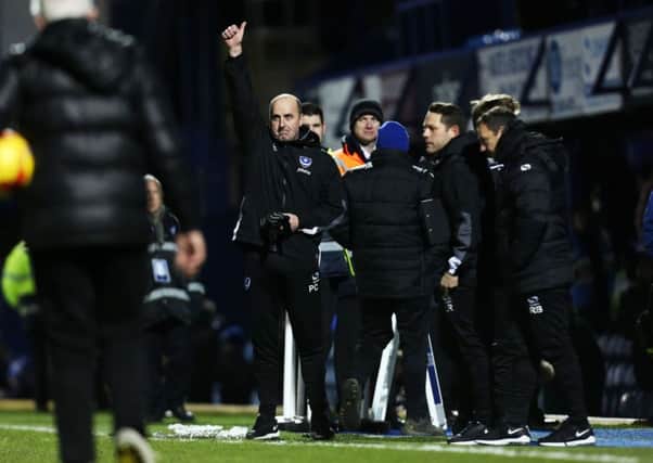 Pompey boss Paul Cook salutes the fans after the Orient win but Northstand Critic was left underwhelmed. Picture: Joe Pepler