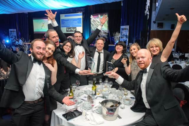 Double award winners, Winner Small Business and Highly Commended Employer, Precision Creative and Media.   The News Business Excellence Awards 2016, hosted at The Guildhall, Portsmouth.   Picture: Allan Hutchings (160145-719) PPP-160213-003218006