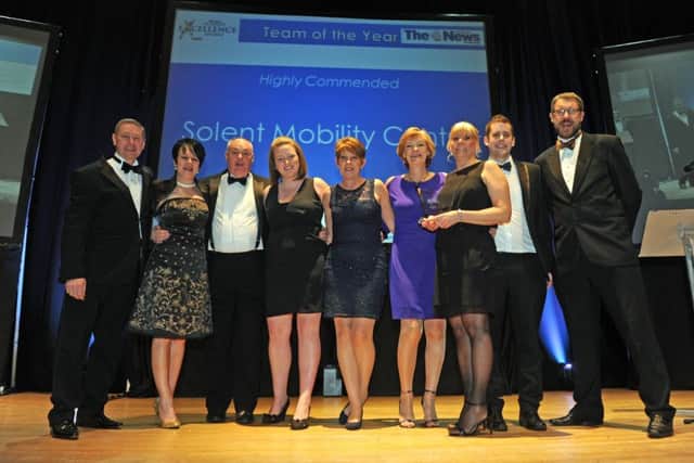 Solent Mobility Centre, Highly Commended in the Team of the year category at the News Business Excellence Awards 2016 which was held at The Guildhall in Portsmouth. Picture Ian Hargreaves