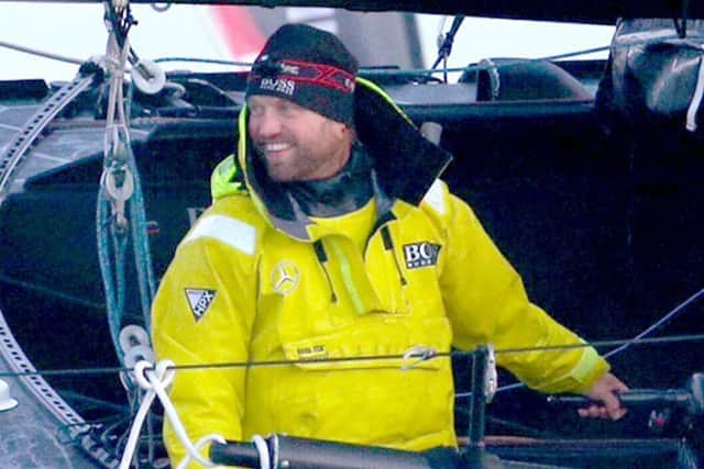 Alex Thomson at the end of the Vendee Globe Picture: Jean-Marie Liot / DPPI / Vendee Globe