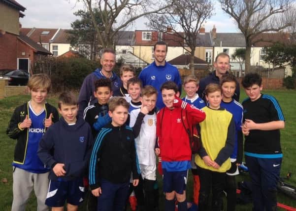 Christian Burgess with the Skilful under-12 youngsters
