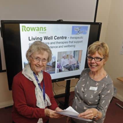 Beryl Jacob from Drayton, left, talks to staff member Lorraine Wilson.
Picture: Ian Hargreaves (170061-6)