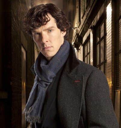 Benedict Cumberbatch playing Sherlock Holmes