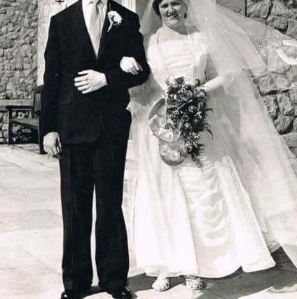 Bill Dexter and his wife Daphne in 1958 in Kent on their wedding day