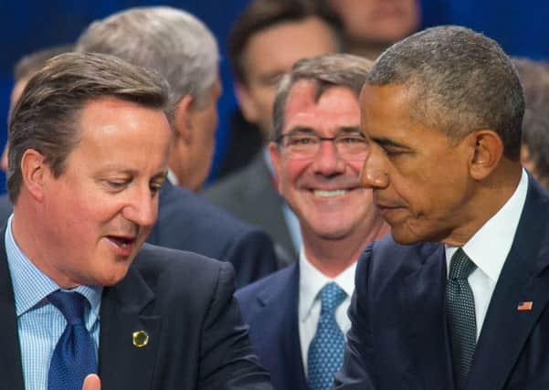 Former Prime Minister David Cameron  and US President Barack Obama in July last year.