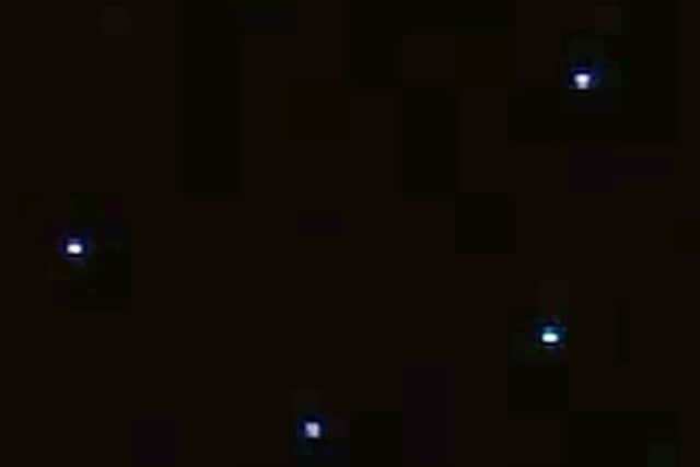 A still from video by
Derek Reay of lights over Stubbington