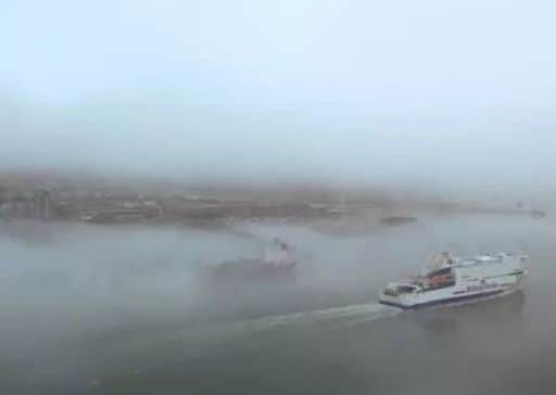 Fog view of Gosport from Spinaker Tower. Photogaphy by Habibur Rahman/Hisandherstory.co.uk PPP-170901-112614001