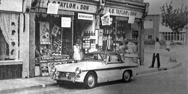 The newsagents  in Somers Road where it was still legal  to park on yellow lines,  for a week at least.