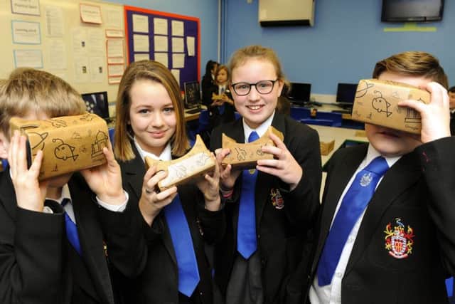 From left, Owen Hughes, 11, Roxy King, 12, Amy Linsley, 11, and Josh Dibley, 11 Picture: Malcolm Wells (170124-5284)
