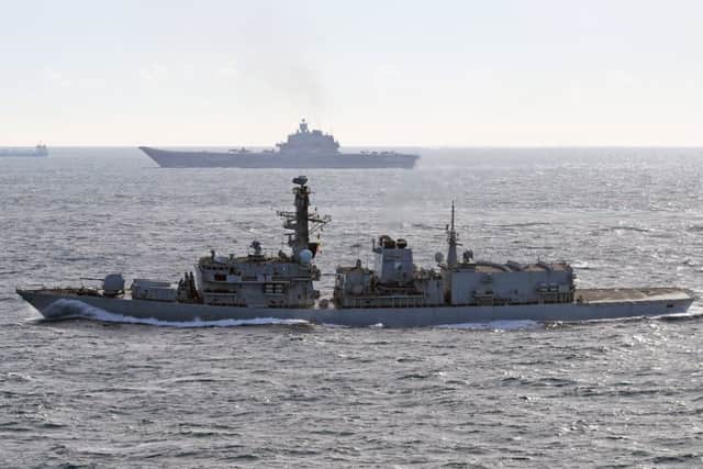 Keeping a close eye: HMS St Albans will be "man-marking" the Russian fleet l   PHOTO: L(Phot) Dave Jenkins