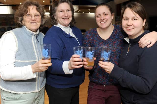 (L-r) Claudia Leischen, Bubba Fillmore, Kirsty Loveson and her partner Katie Loveson at 2016 Winterfest