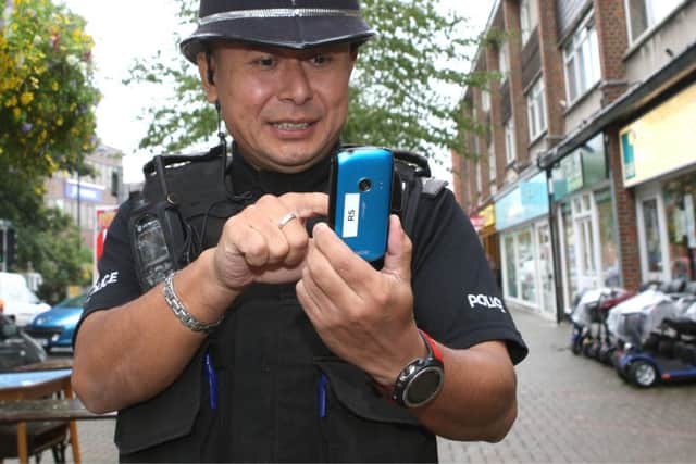 Police are taking to Twitter and Facebook as part of an anti-nuisance campaign Picture posed by model