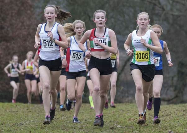 Anya Pigden, left, and Eleanor Purdue, centre, have been running well. Picture: Paul Smith