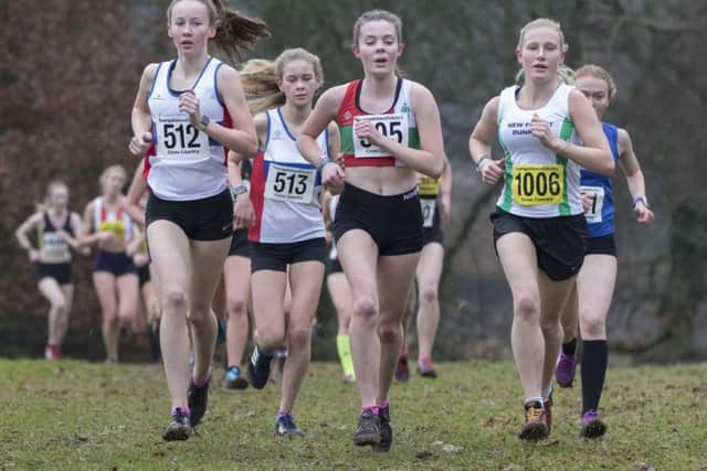 Anya Pigden, left, and Eleanor Purdue, centre, have been running well. Picture: Paul Smith