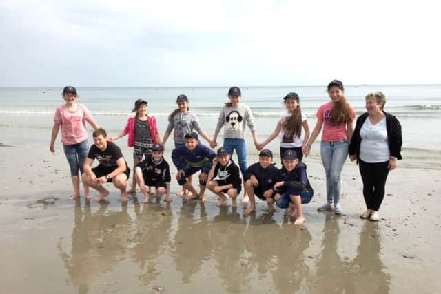Children from Ukraine on a day trip to Hayling with the Chernobyl Childrens Lifeline volunteers
