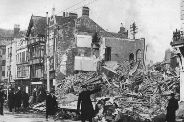 Devastation at the Hard. The scene on December  22, 1940 after the Bedford in Chase took a direct hit.