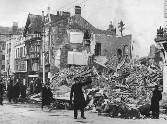 Devastation at the Hard. The scene on December  22, 1940 after the Bedford in Chase took a direct hit.