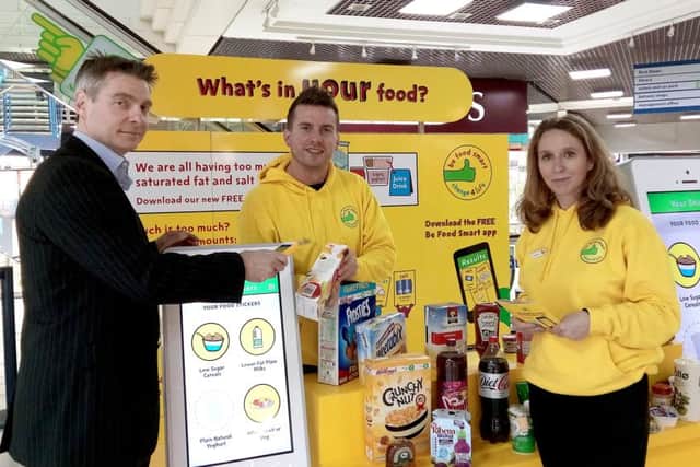 From left, Jeremy Speed, health and wellbeing programme manager for Public Health England south east, with event organiser Greg Wainwright and brand ambassador Abigail MacLennan