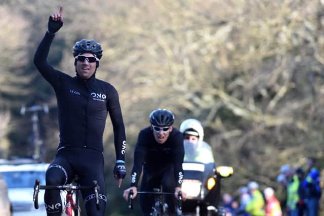 Yanto Barker wins from Chris Opie in 2015. Picture: Larry Hickmott/VeloUK.net