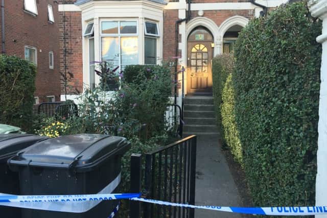 A house in Outram Road, Southsea, was sealed off on Tuesday, August 30 and a murder investigation launched after a man fell to his death from a window
Picture: Ben Fishwick