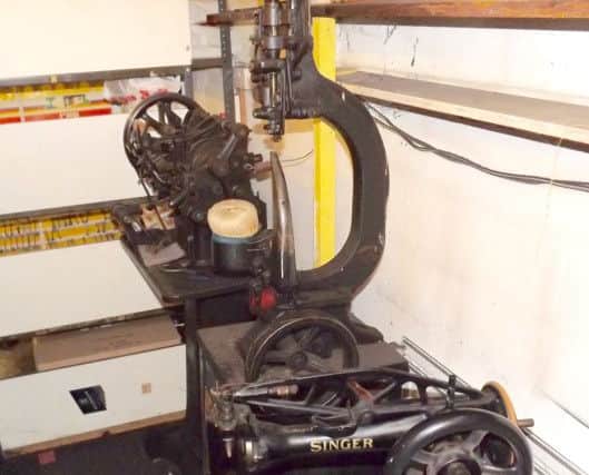 TREADLE Some of the antique, but still working, machines in Spencer & Penns workshop