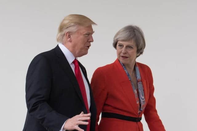 Donald Trump with Theresa May