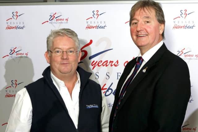 Left, Nigel Taylor of Taylor Made Computer Solutions and John Munro of Wessex Heartbeat