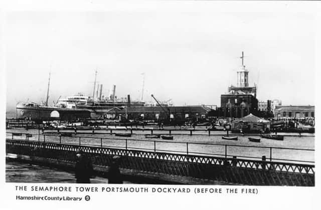 Semaphore Tower, Portsmouth Dockyard, before the fire of December 21, 1913