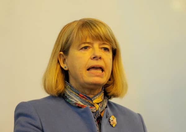 UNDER FIRE: Minister of defence procurement Harriett Baldwin during a visit to Portsmouth this month PHOTO: Sarah Standing