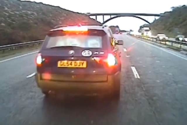 Sussex Police handout screengrab from dashcam footage dated 27/11/2015 of the A27 near Shoreham, West Sussex just before a three-vehicle crash caused by road rage driver Lee Allwright when he stopped in the middle lane of the major A-road during morning rush-hour.