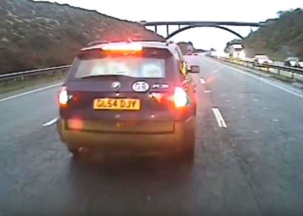 Sussex Police handout screengrab from dashcam footage dated 27/11/2015 of the A27 near Shoreham, West Sussex just before a three-vehicle crash caused by road rage driver Lee Allwright when he stopped in the middle lane of the major A-road during morning rush-hour.