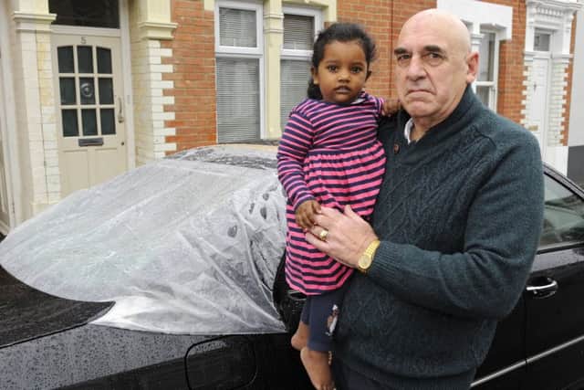 David Rood, 71, from Southsea with his granddaughter Ayana Rood, two
