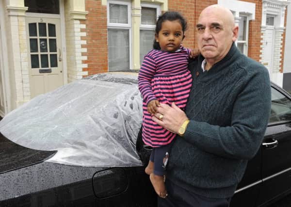 David Rood, 71, from Southsea with his granddaughter Ayana Rood, two