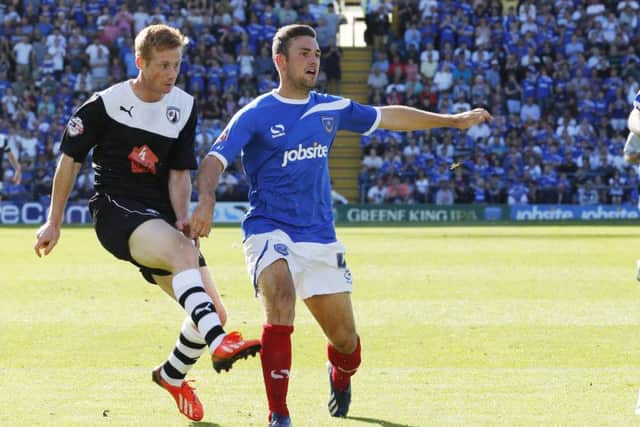 Eoin Doyle in action for Chesterfield on his last visit to Fratton Park. Picture: Barry Zee