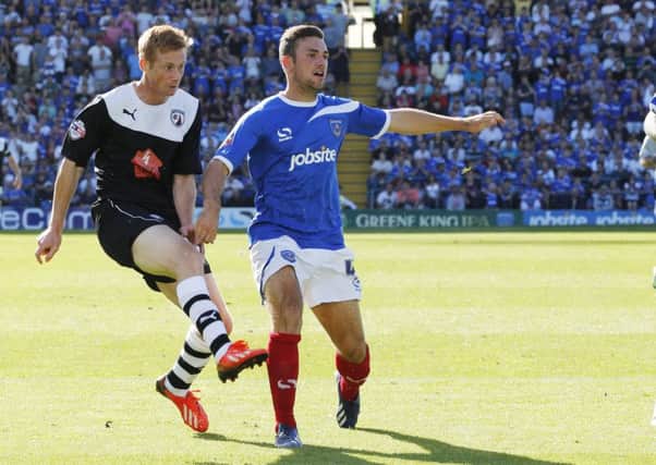 Eoin Doyle in action for Chesterfield on his last visit to Fratton Park. Picture: Barry Zee