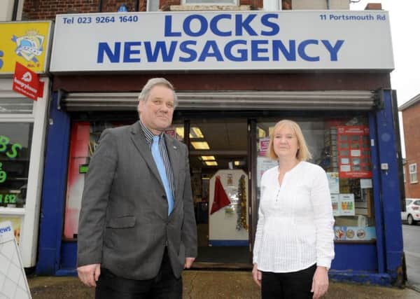Graham Hales (65) from Purbrook and his sister Susan Burbridge (63) from Cosham, owners of Locks Newsagency in Portsmouth Road, Cosham, are retiring after 38 years. 

Picture: Sarah Standing (170134-1755)