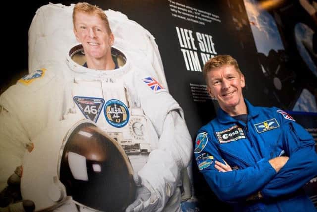 Tim Peake on his visit to the Novium in Chichester on January 27