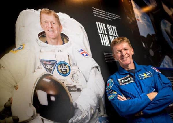 Tim Peake on his visit to the Novium in Chichester on January 27
