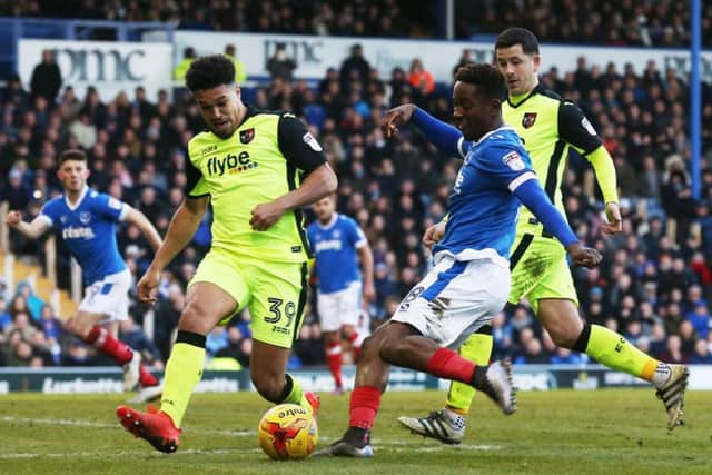 Jamal Lowe impressed for Pompey in a 31-minute cameo against Exeter last weekend     Picture: Joe Pepler