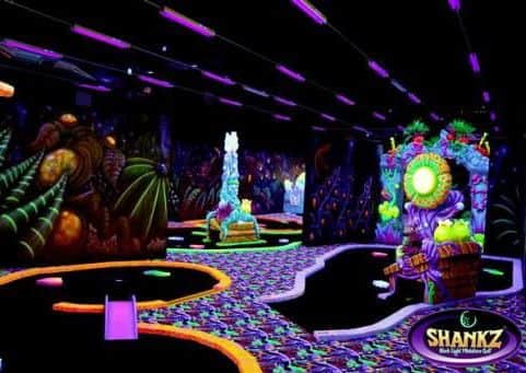 Artist impression of glow-in-the-dark golf at Chichester Golf Club