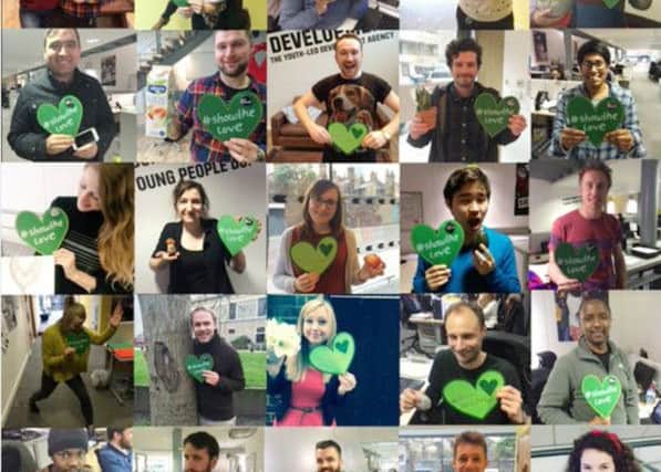People can show their support via #ShowTheLove