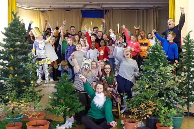 Members of the Girls and Boys Brigade during their Prince Caspian activity day