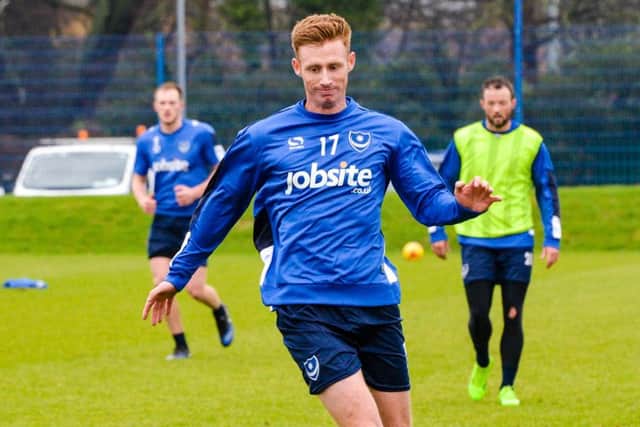 Eoin Doyle trained with his new Pompey team-mates for the first time yesterday Picture: Colin Farmery