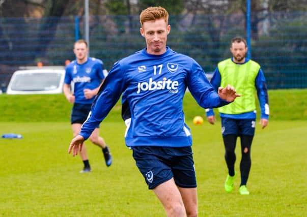 Eoin Doyle trained with his new Pompey team-mates for the first time yesterday Picture: Colin Farmery