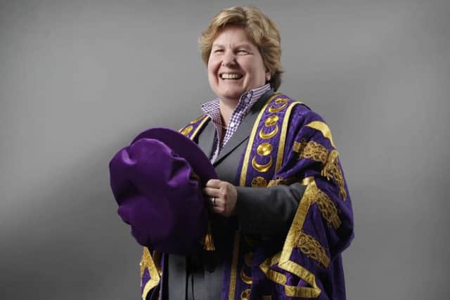 Sandi Toksvig  at her instillation ceremony as the chancellor at the University of Portsmouth