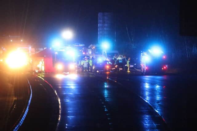 The crash scene on the A3(M). Picture: Uknip