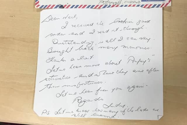 Lindy Delapenha's letter to Neil Allen